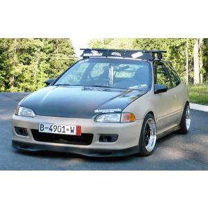 PU Design Front Bumper Lip Spoon Style Black Polyurethane Honda Civic