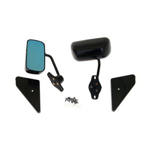 SK-Import Side Mirrors F1 Style Manual Adjustable Black ABS Plastic