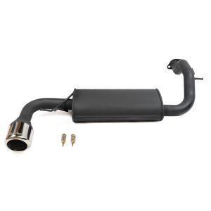 SRS Rear Muffler Single S Conical Flange Black 61mm Steel Honda Civic,CRX