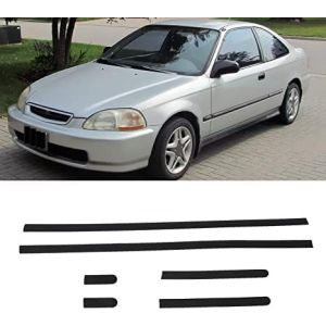 ABS Dynamics Door Molding JDM Thin 2-Doors Black ABS Plastic Honda Civic