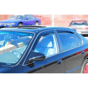 SK-Import Front and Rear Side Window Visor Stick-on JDM Style 4-Doors Smoke Plastic Honda Civic
