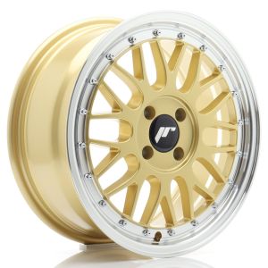 JR-Wheels JR23 Wheels 16 Inch 7J ET20 4x100 Gold Machined Lip