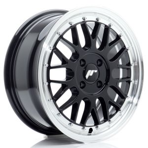 JR-Wheels JR23 Wheels 16 Inch 7J ET40 4x100 Gloss Black Machined Lip