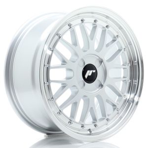 JR-Wheels JR23 Wheels 17 Inch 8J ET20-45 Custom PCD Flow Form Hyper Silver Machined Lip