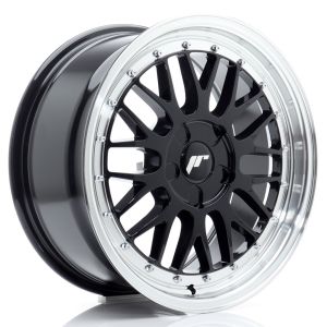 JR-Wheels JR23 Wheels 17 Inch 8J ET20-45 Custom PCD Flow Form Gloss Black Machined Lip