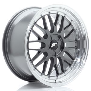 JR-Wheels JR23 Wheels 19 Inch 9J ET20-40 Custom PCD Flow Form Hyper Grey Machined Lip