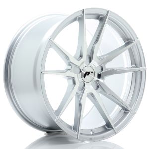 JR-Wheels JR21 Wheels 19 Inch 10J ET20-51 Custom PCD Flow Form Silver Machined Face