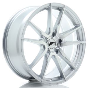 JR-Wheels JR21 Wheels 20 Inch 8.5J ET20-45 Custom PCD Flow Form Silver Machined Face