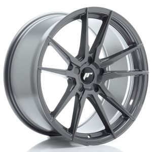 JR-Wheels JR21 Wheels 20 Inch 10J ET20-48 Custom PCD Flow Form Hyper Gray