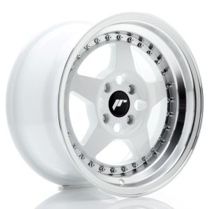 JR-Wheels JR6 Wheels 15 Inch 8J ET25 4x100 White Machined Lip