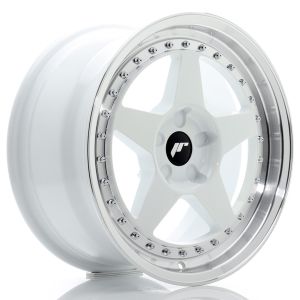 JR-Wheels JR6 Wheels 17 Inch 8J ET20-35 Custom PCD White Machined Lip