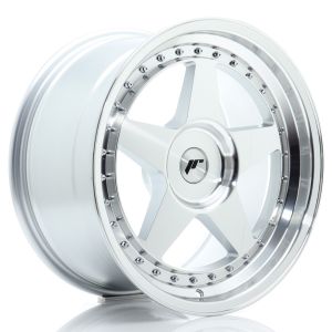 JR-Wheels JR6 Wheels 18 Inch 9J ET20-35 Custom PCD Flow Form Silver Machined Face
