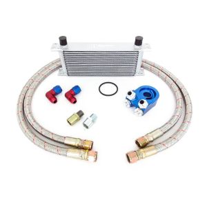 D1 Spec Oil Cooler Kit Silver 15 Rows Aluminium