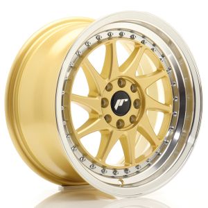 JR-Wheels JR26 Wheels 16 Inch 8J ET25 4x100,4x108 Gold Machined Lip