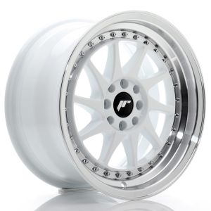 JR-Wheels JR26 Wheels 16 Inch 8J ET25 4x100,4x108 White Machined Lip