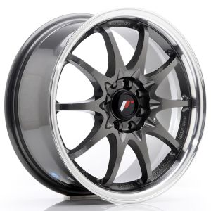 JR-Wheels JR5 Wheels 16 Inch 7J ET30 5x100,5x114.3 Gun Metal Machined Lip