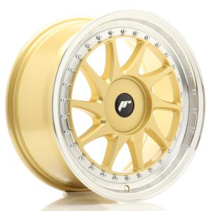 JR-Wheels JR26 Wheels 17 Inch 8J ET20-35 Custom PCD Cast Gold Machined Lip