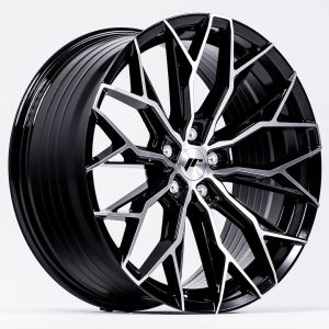 JR-Wheels JR49 Wheels 20 Inch 10J ET20-48 Custom PCD Flow Form Gloss Black Machined Face