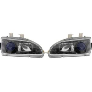 Denji Headlights DENJI Black Housing Blue Lens Honda Civic