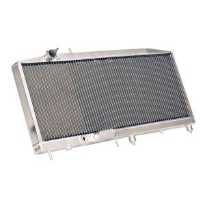 Hybrid Racing Radiator Custom Drop-in Full Size K-Swap Silver Aluminium Honda Civic