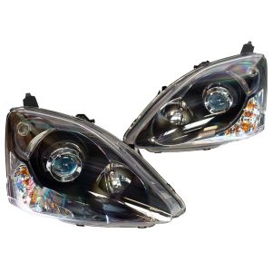 DEPO Headlights Facelift Look Black Housing Honda Civic