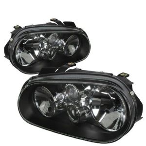 SK-Import Headlights Black Housing Volkswagen Golf
