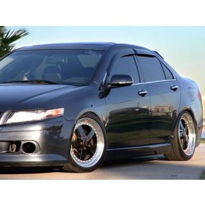 SK-Import Front and Rear Side Window Visor Stick-on 4-Doors Smoke Plastic Honda Accord