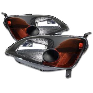 SK-Import Headlights Amber Corner Black Housing Smoked Amber Lens Honda Civic Pre Facelift
