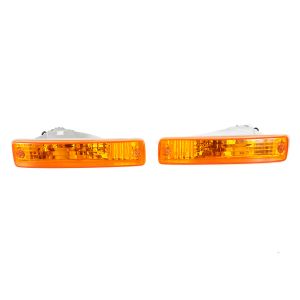 DEPO Indicator lights JDM Style Chrome Housing Amber Lens Honda CRX Facelift