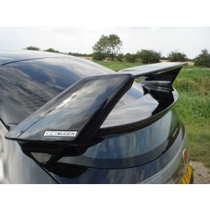 SK-Import Rear Spoiler Mugen Style 2-level Adjustable Blade Unpainted Fiberglass Honda Civic
