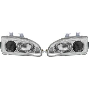 Denji Headlights DENJI Chrome Housing Honda Civic