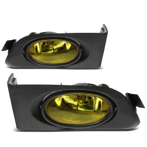 SK-Import Yellow Chrome Housing Yellow Lens Honda Civic Pre Facelift