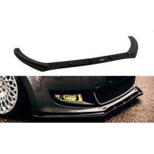 Maxton Front Bumper Lip Gloss Black ABS Plastic Volkswagen Polo