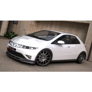 Maxton Front Bumper Lip Black ABS Plastic Honda Civic Pre Facelift