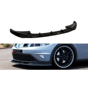 Maxton Front Bumper Lip Black ABS Plastic Honda Civic Facelift