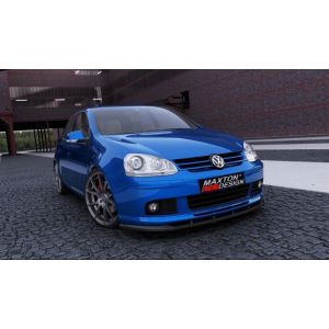 Maxton Front Bumper Lip Voltex Style Gloss Black ABS Plastic Volkswagen Golf