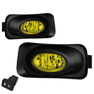 SK-Import Fog Light Black Housing Yellow Lens Honda Accord,Accord Aero Deck