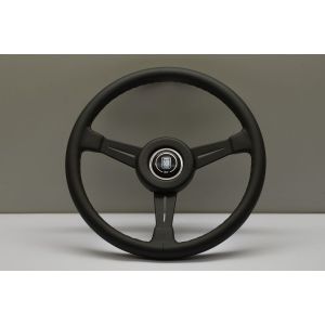 Nardi Steering Wheel Black Cross Stitching Flat Black 365mm Leather