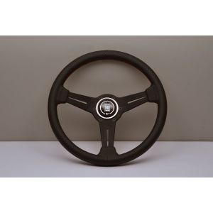 Nardi Steering Wheel Black Cross Stitching Flat Black 330mm Leather
