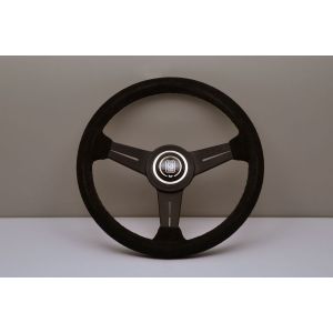 Nardi Steering Wheel Black Cross Stitching Flat Black 340mm Suede