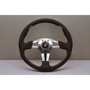 Nardi Steering Wheel Flat Silver 350mm Leather