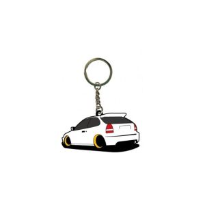 Blox Racing Key Chain 2D Printed Style Black PVC Rubber