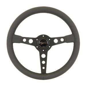 Vigor Steering Wheel Monte Carlo Black Cross Stitching Black - Black 350mm Leather