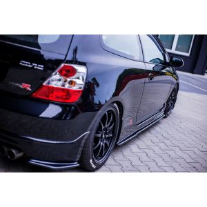 Maxton Side Skirts Gloss Black ABS Plastic Honda Civic