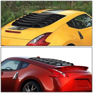 SK-Import Rear Window Louvers Black ABS Plastic Nissan 370Z