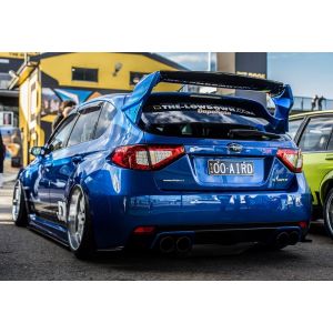 M2 Motorsport Rear Roof Spoiler Varis Style With Brakelight Unpainted Fiberglass Subaru Impreza