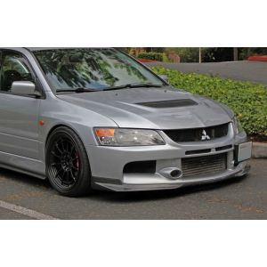 PU Design Front Bumper Lip Ralliart Style Black Polyurethane Mitsubishi Lancer Evolution