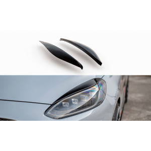 Maxton Front Eye Lids Gloss Black ABS Plastic Ford Fiesta