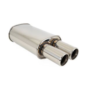 SK-Import Rear Universal Muffler Dual Tip Stainless Steel