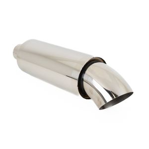 SK-Import Rear Universal Muffler Turndown 63mm Stainless Steel